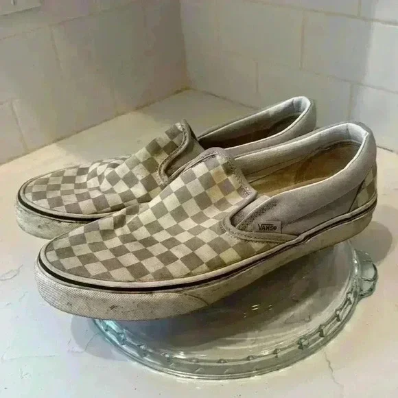 Vans Slip on Gray White Checker - Picture 2 of 11